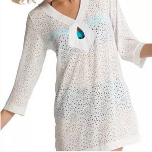 SPANX White Eyelet Swim Coverup